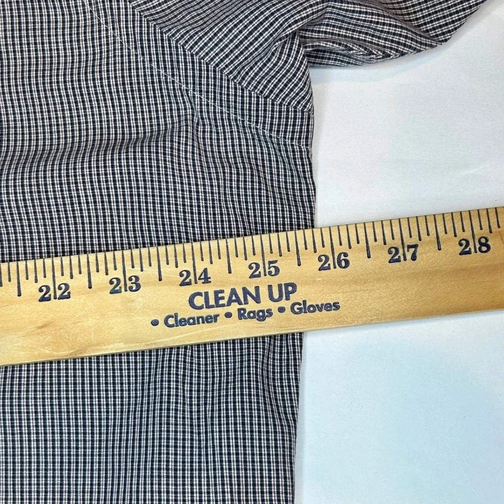 Polo‎ Ralph Lauren Crane Button Down Shirt L Men's Navy Blue Micro Check Cotton